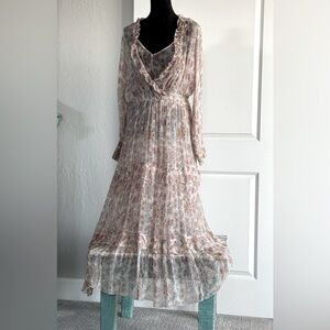 Sundance Floral Long Sleeve Gauze Dress